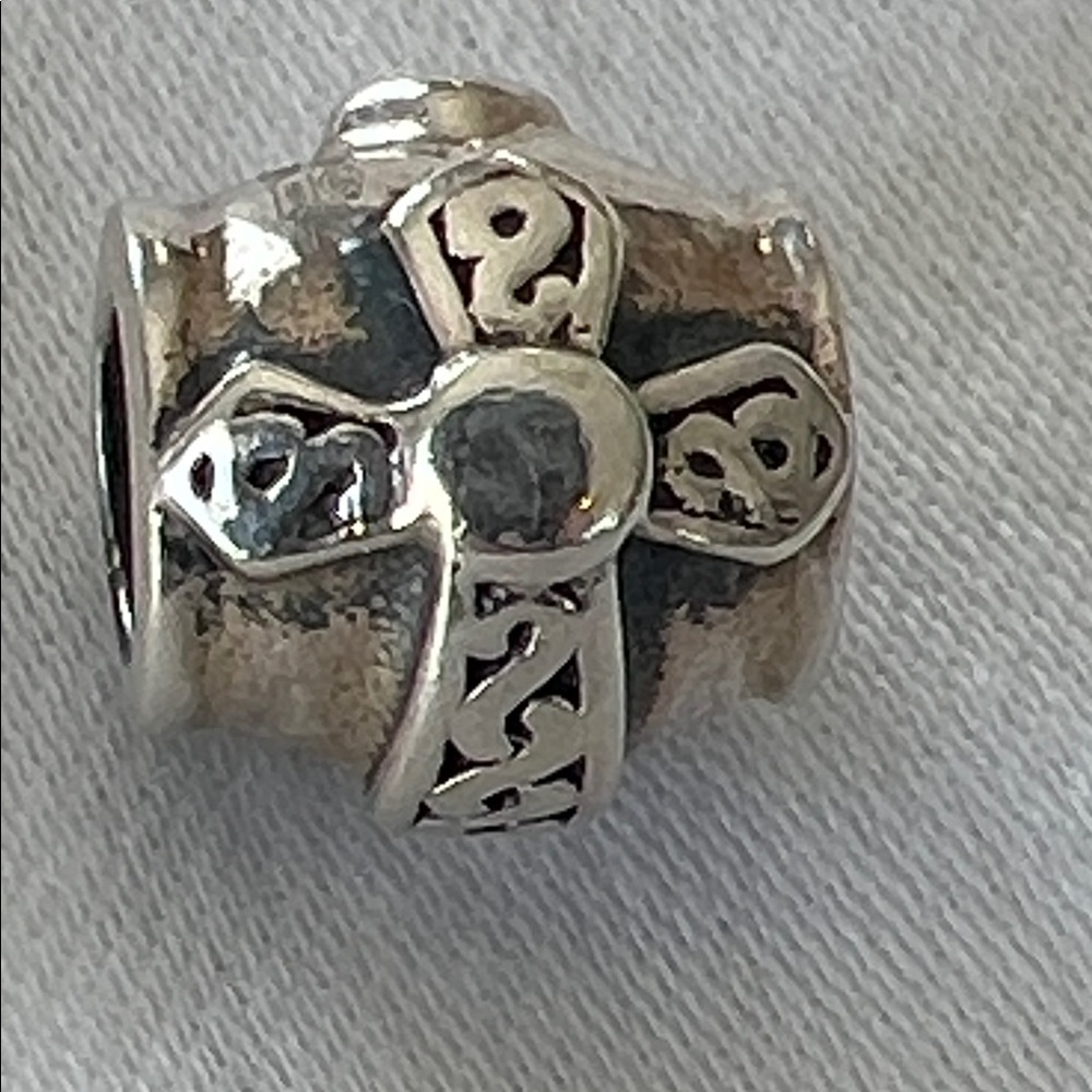 Chamilia Sterling Silver Celtic Cross Charm, Barrel Shape, Fits Pandora Bracelet